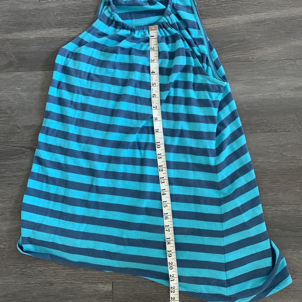 Derek Heart Blue Striped High Neck Swim/Beach Coverup Girl’s Size Large - Picture 6 of 9